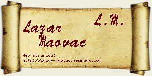 Lazar Maovac vizit kartica